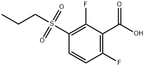 2,6-二氟-3-(丙磺酰基)苯甲酸 结构式