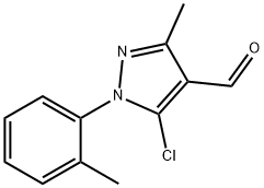 1H-Pyrazole-4-carboxaldehyde, 5-chloro-3-Methyl-1-(2-Methylphenyl) 结构式