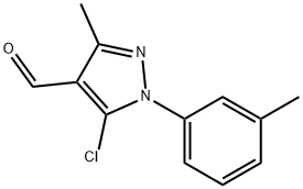 5-氯-3-甲基-1-(3-甲基苯基)-1H-吡唑-4-甲醛 结构式