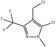 5-氯-4-(氯甲基)-1-甲基-3-(三氟甲基)-1H-吡唑 结构式