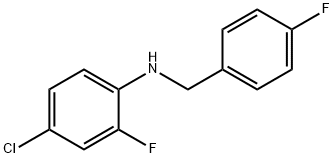 4-氯-2-氟-N-(4-氟苄基)苯胺 结构式