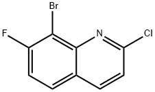 8-溴-2-氯-7-氟喹啉 结构式