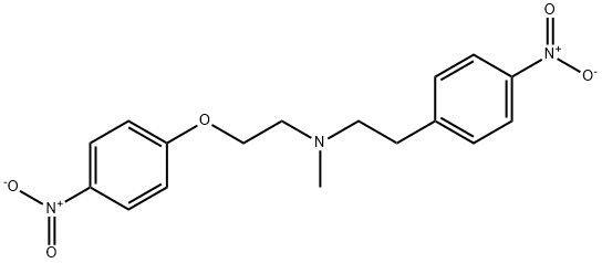 N-甲基-N-(4-硝基苯氧乙基)-4-硝基苯乙胺 结构式