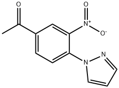 1-[3-硝基-4-(1H-吡唑-1-基)苯基]乙酮 结构式