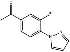3-氟-4-(1-吡唑基)苯乙酮 结构式
