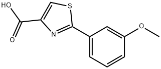 2-(3-甲氧基苯基)噻唑-4-羧酸 结构式