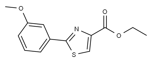 2-(3-甲氧基苯基)-噻唑-4-羧酸乙酯 结构式