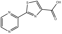 2-(吡嗪-2-基)-1,3-噻唑-4-羧酸 结构式