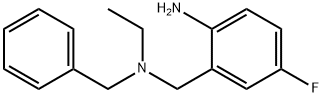 2-{[Benzyl(ethyl)amino]methyl}-4-fluoroaniline 结构式
