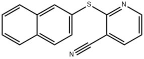 2-(naphthalen-2-ylsulfanyl)nicotinonitrile 结构式