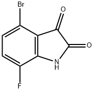 4-溴-7-氟吲哚啉-2,3-二酮 结构式