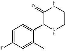 (R)-3-(4-Fluoro-2-methylphenyl)piperazin-2-one 结构式