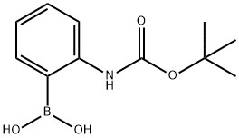 2-BOC-氨基苯基硼酸 结构式