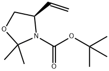 (R)-N-BOC-2,2-二甲基-4-乙烯基噁唑烷 结构式