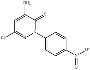 4-Amino-6-chloro-2-(4-nitrophenyl)-3(2H)pyridazinethione 结构式