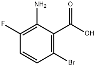 2-氨基-6-溴-3-氟苯甲酸 结构式