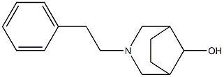 3-phenethyl-3-azabicyclo(3.2.1)octan-8-ol 结构式