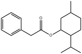 2-ISOPROPYL-5-METHYLCYCLOHEXYL PHENYLACETATE 结构式