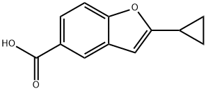 2-Cyclopropylbenzofuran-5-carboxylic acid 结构式