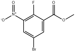 5-溴-2-氟-3-硝基苯甲酸甲酯 结构式