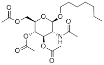 正庚基 2-乙酰氨基-3,4,6-O-三乙酰基-2-脱氧-BETA-D-吡喃葡萄糖苷 结构式
