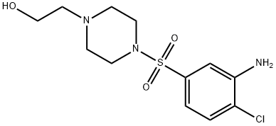 2-{4-[(3-Amino-4-chlorophenyl)sulfonyl]-1-piperazinyl}-1-ethanol 结构式