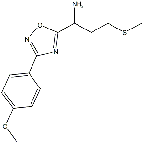 1-(3-(4-METHOXYPHENYL)-1,2,4-OXADIAZOL-5-YL)-3-(METHYLTHIO)PROPAN-1-AMINE 结构式