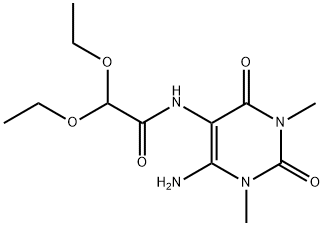 Acetamide,  N-(6-amino-1,2,3,4-tetrahydro-1,3-dimethyl-2,4-dioxo-5-pyrimidinyl)-2,2-diethoxy- 结构式