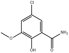 5-chloro-2-hydroxy-3-MethoxybenzaMide 结构式