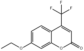 7-乙氧基-4-(三氟甲基)香豆素 结构式