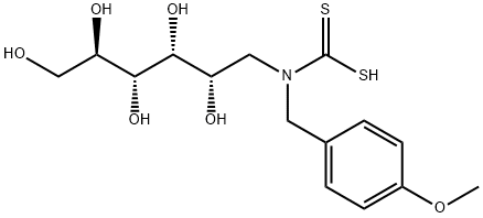 N-(4-methoxybenzyl)glucamine dithiocarbamate 结构式
