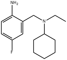 2-{[Cyclohexyl(ethyl)amino]methyl}-4-fluoroaniline 结构式