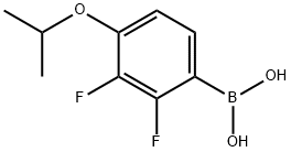 (2,3-二氟-4-异丙氧基苯基)硼酸 结构式