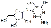 4-Methoxy-7--D-ribofuranosyl-7H-pyrrolo[2,3-d]pyrimidin-2-amine 结构式
