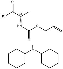 N-[(2-丙烯-1-氧基)羰基]-L-丙氨酸 N-环己基环己胺盐 结构式