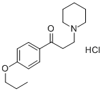 3-(哌啶-1-基)-1-(4-丙氧基苯基)丙-1-酮盐酸盐 结构式