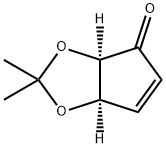 (3aR,6aR)-2,2-二甲基四氢-3aH-环戊二烯并[d][1,3]二氧杂环戊烯-4(6aH)-酮 结构式