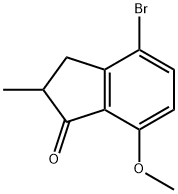 4-溴-7-甲氧基-2-甲基-2,3-二氢-1H-茚-1-酮 结构式