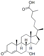 Cholest-4-en-26-oic acid, 7-hydroxy-3-oxo-, (7alpha)- 结构式