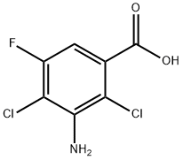 3-氨基-2,4-二氯-5-氟苯甲酸 结构式