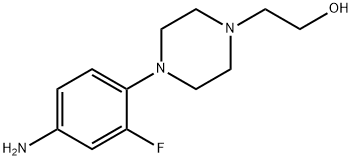 4-(4-氨基-2-氟苯基)-1-哌嗪乙醇 结构式