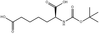 BOC-S-2-氨基庚二酸 结构式