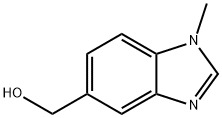1-甲基-1H-苯并咪唑-5-甲醇 结构式