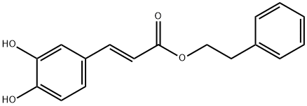 3,4-二羟基-反式-肉桂酸苯乙酯 结构式