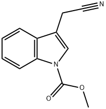 2-(1-METHOXYCARBONYLINDOL-3-YL)ACETONITRILE 结构式