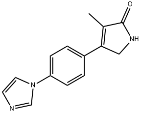 1,5-dihydro-4-(4-(1H-imidazol-1-yl)phenyl)-3-methyl-2H-pyrrol-2-one 结构式