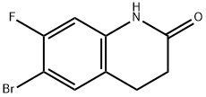 6-溴-7-氟-3,4-二氢喹啉-2(1H)-酮 结构式