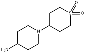 1-(1,1-二氧代四氢-2H-硫代吡喃-4-基)哌啶-4-胺二盐酸盐 结构式