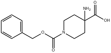 1-CBZ-4-氨基哌啶-4-甲酸 结构式