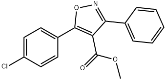 4-Isoxazolecarboxylicacid,5-(4-chlorophenyl)-3-phenyl-,methylester(9CI) 结构式